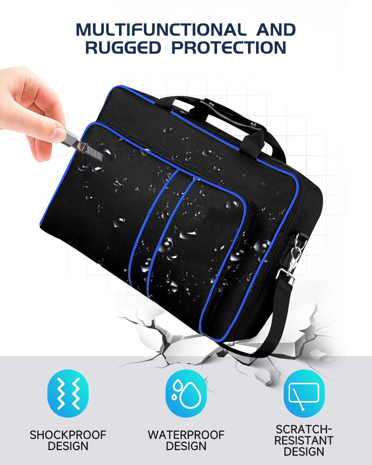 CCMADE Carrying Case for PS5 Travel Case for PS5 Protective Bag Suitable for Playstation 5 Disc/Digital Edition Console, Controllers, Game Cards, Gaming Headset and Other Accessories