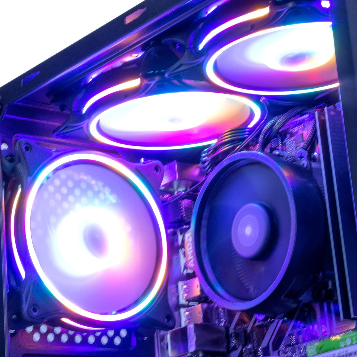 MXZ Gaming PC Computer R5 3500X, RX580, 8G DDR4, NVME 500G, A320,6RGB Fans,Windows 11 Pro Ready to use, Gamer Desktop Computer(R5 3500X| RX580)