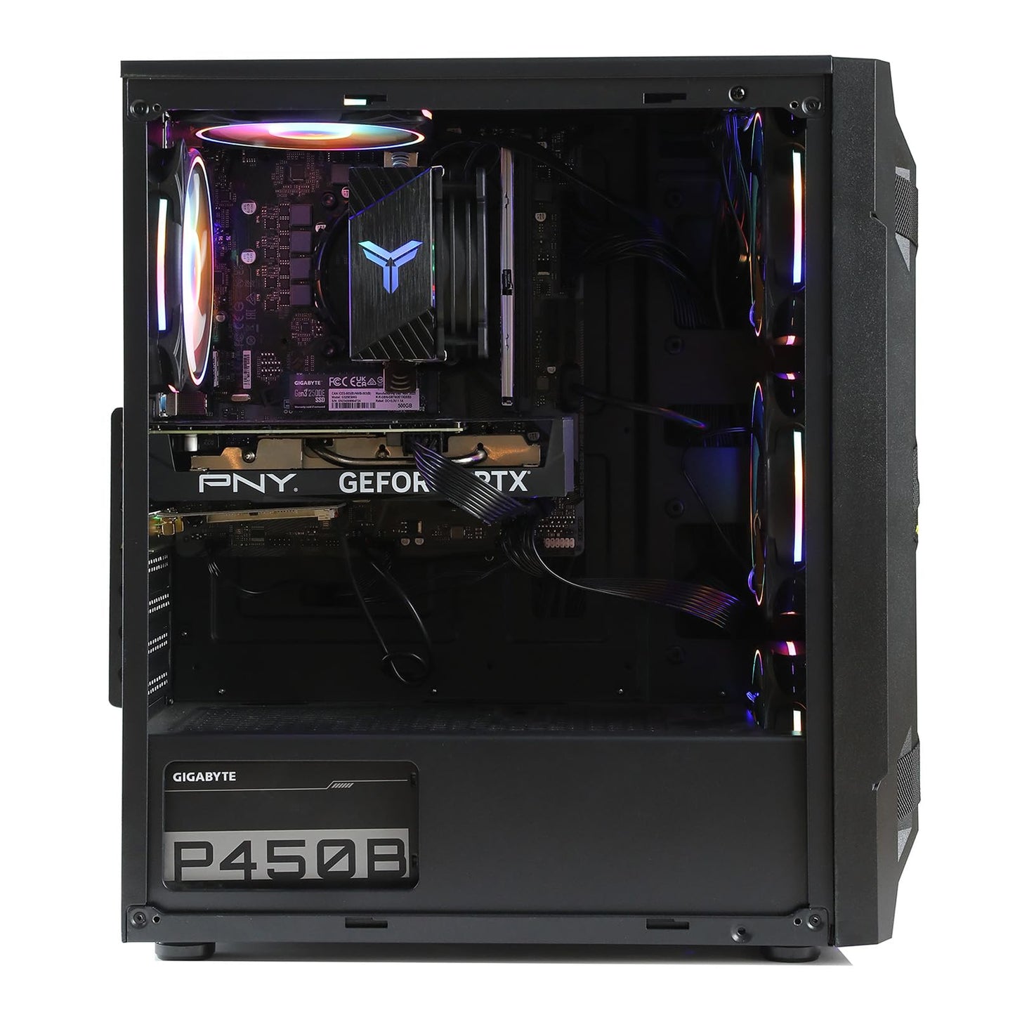 MXZ Gaming Desktop PC Computer I5 9400F,RX580, B365,8GB DDR4, NVME 500G SSD, 5 RBG Fans, Windows 11 Pro Ready to use,I5 9400F| RX580
