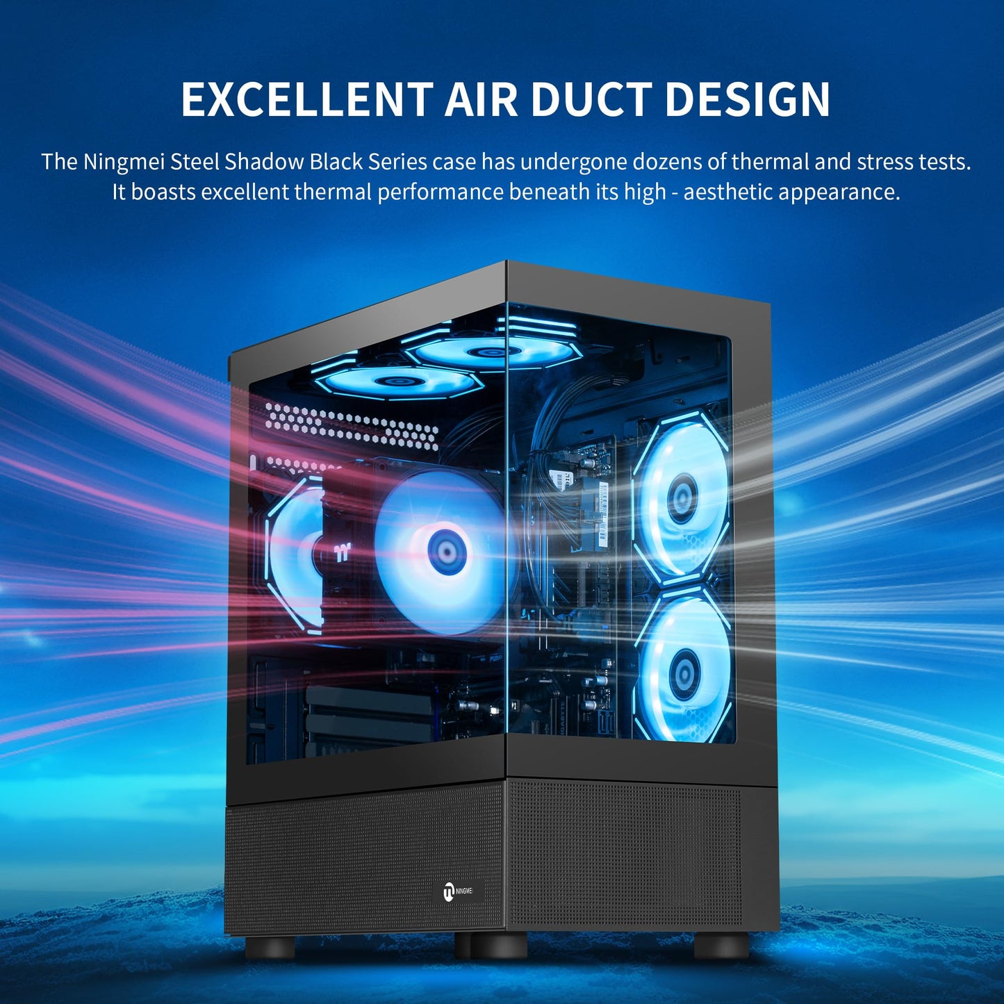 NINGMEI Desktop PC Computer AMD Ryzen 7 5700G 8 core 3.8GHz(up to 4.6GHz), 16GB DDR4 RAM 3200MHz,1TB NVME SSD,Tower Computer with 550W PSU, Windows 11 Home 64-bit for Home and Office.