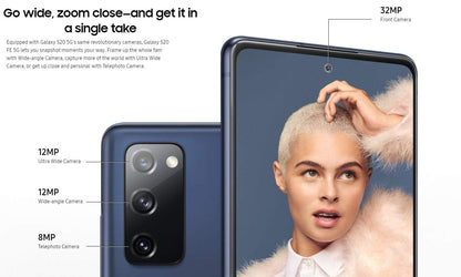 SAMSUNG Galaxy S20 FE 5G, US Version, 128GB, Blue - Verizon (Renewed)