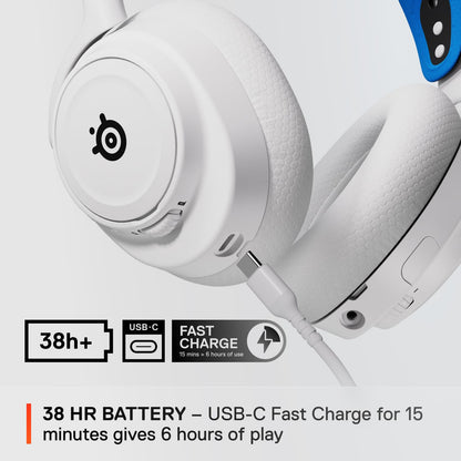 SteelSeries Arctis Nova 7P Wireless Multi-Platform Gaming Headset — Neodymium Magnetic Drivers — 2.4GHz + Bluetooth — 38Hr USB-C Battery — Gen2 AI Mic — PlayStation, PC, Switch, VR, Mobile - White
