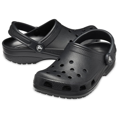 Crocs Unisex-Adult Classic Clogs, Black, 11 Men/13 Women