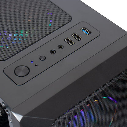 MXZ Gaming PC Computer R5 3500X, RX580, 8G DDR4, NVME 500G, A320,6RGB Fans,Windows 11 Pro Ready to use, Gamer Desktop Computer(R5 3500X| RX580)