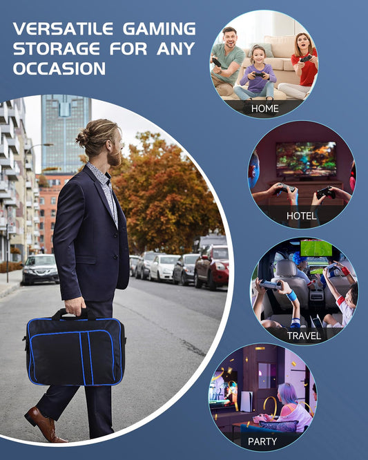 CCMADE Carrying Case for PS5 Travel Case for PS5 Protective Bag Suitable for Playstation 5 Disc/Digital Edition Console, Controllers, Game Cards, Gaming Headset and Other Accessories