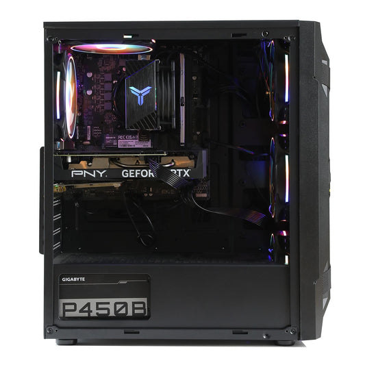 MXZ Gaming Desktop PC Computer I5 9400F,RX580, B365,8GB DDR4, NVME 500G SSD, 5 RBG Fans, Windows 11 Pro Ready to use,I5 9400F| RX580