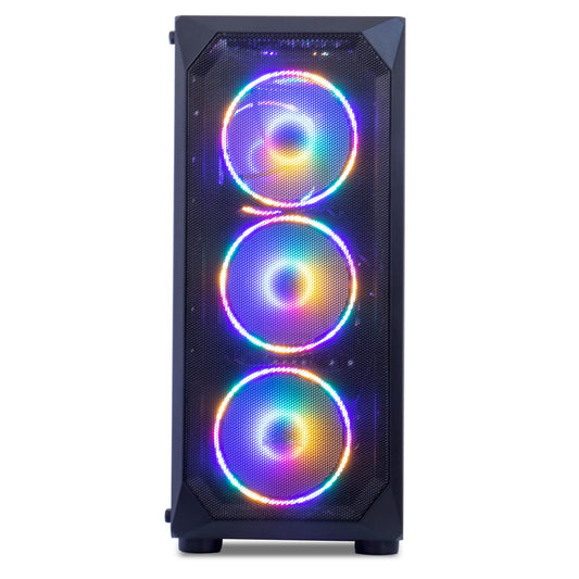 MXZ Gaming PC Computer R5 3500X, RX580, 8G DDR4, NVME 500G, A320,6RGB Fans,Windows 11 Pro Ready to use, Gamer Desktop Computer(R5 3500X| RX580)